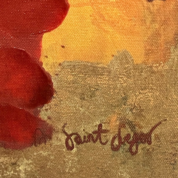 Vintage Signed Agnes Saint Leger Canvas Painting Framed - Picture 2 of 16